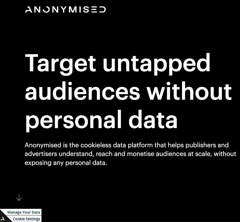 Anonymised widget