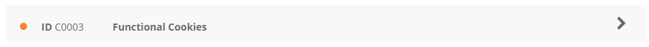Onetrust classification code for a functional cookie