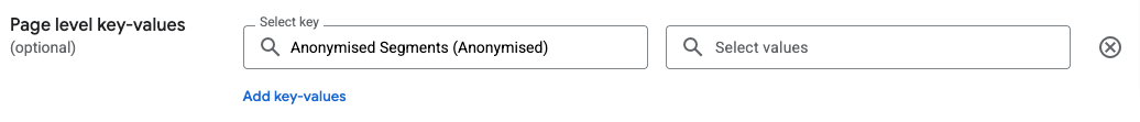 Anonymised key set at page level