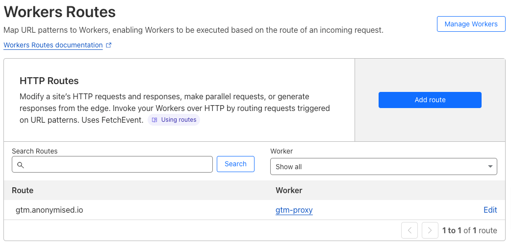 Mapping the Worker to the subdomain