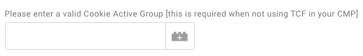 Enter a cookie setting when using a CMP supporting GDPR