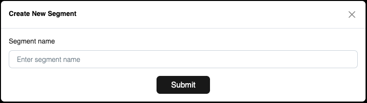 Segment name screen
