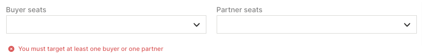 Set the buyer or partner seats